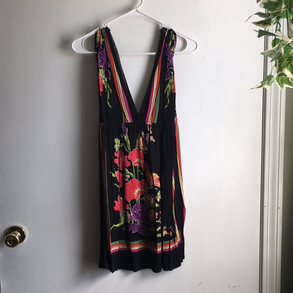 Floral black dress
